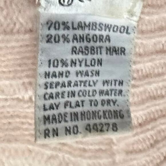 Vtg Marisa Christina Sweater Set Women M Angora Lambswool Beaded Cardigan Pink - Picture 6 of 11